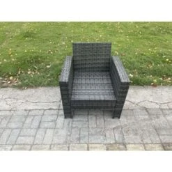 Fimous High Back Rattan Outdoor Garden Furniture Single Sofa Arm Chair Patio Furniture With Thick Seat And Back Cushion 10 Fimous High Back Rattan Outdoor Garden Furniture Single Sofa Arm Chair Patio Furniture With Thick Seat And Back Cushion -Outdoor Furniture Store 53420397 4