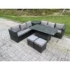 Fimous 8 Seater Wicker Rattan Garden Furniture Rising Table Sets Footstool Extra Side Table -Outdoor Furniture Store 53506771 1