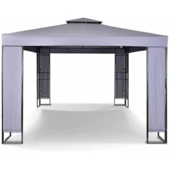 MAXIMUS Garden Heavy Duty Gazebo 3m X 3m GAZEBO Pavilion Shelter Marquee Patio GREY 10 MAXIMUS Garden Heavy Duty Gazebo 3m X 3m GAZEBO Pavilion Shelter Marquee Patio GREY -Outdoor Furniture Store 53620381 4