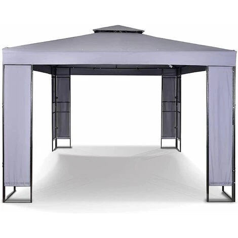 MAXIMUS Garden Heavy Duty Gazebo 3m X 3m GAZEBO Pavilion Shelter Marquee Patio GREY 6 MAXIMUS Garden Heavy Duty Gazebo 3m X 3m GAZEBO Pavilion Shelter Marquee Patio GREY - Image 4