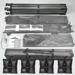 MAXIMUS Heavy Duty Gazebo 3x3m Pop Up Commercial Gazebo Market Stall Marquee WS GREY 11 MAXIMUS Heavy Duty Gazebo 3x3m Pop Up Commercial Gazebo Market Stall Marquee WS GREY -Outdoor Furniture Store 53620382 5