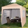Mcc Premier 2X2m Pop-up Gazebo Waterproof Coating Layer Marquee Canopy WS BEIGE 1 Mcc Premier 2X2m Pop-up Gazebo Waterproof Coating Layer Marquee Canopy WS BEIGE -Outdoor Furniture Store 53620392 1