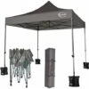 MAXIMUS HEAVY DUTY POP UP GAZEBO 3mx3m COMMERCIAL MARKET STALL & 4 WEIGHT BAGS NS GREY -Outdoor Furniture Store 53620394 1