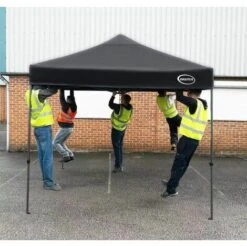 MAXIMUS HEAVY DUTY POP UP GAZEBO 3mx3m COMMERCIAL MARKET STALL & 4 WEIGHT BAGS NS GREY -Outdoor Furniture Store 53620394 4