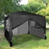 Mcc 3 X 3 M Pop Up Gazebo Waterproof Outdoor Garden Marquee Canopy WS BLACK