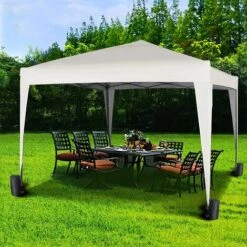 Mcc 3x3m Pop-up Gazebo Waterproof Outdoor Garden Marquee Canopy NS WHITE