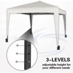 Mcc 3x3m Pop-up Gazebo Waterproof Outdoor Garden Marquee Canopy NS WHITE -Outdoor Furniture Store 53620403 4