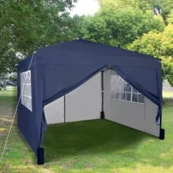 Mcc 3 X 3 M Pop Up Gazebo Waterproof Outdoor Garden Marquee Canopy WS BLUE