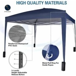 Mcc 3 X 3 M Pop Up Gazebo Waterproof Outdoor Garden Marquee Canopy WS BLUE -Outdoor Furniture Store 53620412 4
