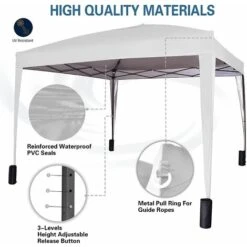 Mcc 3 X 3 M Pop Up Gazebo Waterproof Outdoor Garden Marquee Canopy WS WHITE 9 Mcc 3 X 3 M Pop Up Gazebo Waterproof Outdoor Garden Marquee Canopy WS WHITE -Outdoor Furniture Store 53620421 3