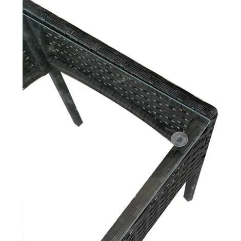 4pcs Rattan Outdoor Garden Furniture Sofa Set Table & Chairs (Roger Black) 7 4pcs Rattan Outdoor Garden Furniture Sofa Set Table & Chairs (Roger Black) - Image 5