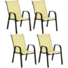 Outsunny Set Of 4 Garden Dining Chair Set Outdoor W/ High Back Armrest Beige 2 Outsunny Set Of 4 Garden Dining Chair Set Outdoor W/ High Back Armrest Beige -Outdoor Furniture Store 53830129 1