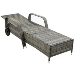 KMS BIRCHTREE Rattan Lounger SRL01 Grey -Outdoor Furniture Store 53964653 3