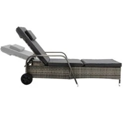 KMS BIRCHTREE Rattan Lounger SRL01 Grey -Outdoor Furniture Store 53964653 5