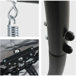 Hanging Hammock Chair Swing Egg Chair W/ Cushion & Waterproof Cover Black -Outdoor Furniture Store 54177237 4