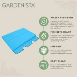 Gardenista Swing Hammock Bench Cushions For Outdoor Canopy, Cushion Seats For Garden, Water Resistant & Comfortable Pads With A Removable Cover And Hidden Zipper, Turq -Outdoor Furniture Store 54385663 3