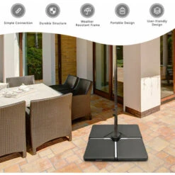 4PCS Outdoor Umbrella Cantilever Parasol Base Stand Sand Water Filled Weights -Outdoor Furniture Store 54456298 4