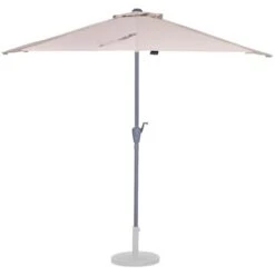 VONROC Parasol Magione - Balcony Parasol - 270x135cm - UV Resistant - Beige - Incl. Protection Cover