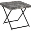 Outsunny Folding Square Rattan Coffee Table W/ Steel Frame Bistro Garden Grey 2 Outsunny Folding Square Rattan Coffee Table W/ Steel Frame Bistro Garden Grey -Outdoor Furniture Store 54662354 1