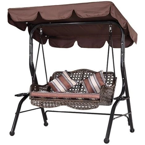 MUFF Waterproof Garden Swing Chair Canopy Cover, Suitable For Outdoor Patio, Garden, (canopy Cover Only) (14212018cm, Brown) 4 MUFF Waterproof Garden Swing Chair Canopy Cover, Suitable For Outdoor Patio, Garden, (canopy Cover Only) (14212018cm, Brown) - Image 2