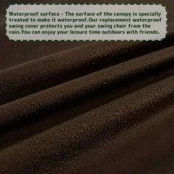 MUFF Waterproof Garden Swing Chair Canopy Cover, Suitable For Outdoor Patio, Garden, (canopy Cover Only) (14212018cm, Brown) 9 MUFF Waterproof Garden Swing Chair Canopy Cover, Suitable For Outdoor Patio, Garden, (canopy Cover Only) (14212018cm, Brown) -Outdoor Furniture Store 54686062 3