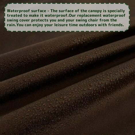 MUFF Waterproof Garden Swing Chair Canopy Cover, Suitable For Outdoor Patio, Garden, (canopy Cover Only) (14212018cm, Brown) 5 MUFF Waterproof Garden Swing Chair Canopy Cover, Suitable For Outdoor Patio, Garden, (canopy Cover Only) (14212018cm, Brown) - Image 3