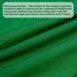 MUFF Waterproof Garden Swing Chair Canopy Cover, Suitable For Outdoor Patio, Garden, (canopy Cover Only) (14212018cm, Beige) -Outdoor Furniture Store 54686118 5