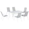Outsunny 7 Piece Garden Dining Set W/ Dining Table And Chairs For Backyard Grey -Outdoor Furniture Store 54691312 1