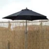 2m Lightweight Black Aluminium Garden Parasol With Tilt Mechanism -Outdoor Furniture Store 54820222 1