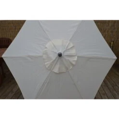 2m Lightweight Cream Aluminium Garden Parasol With Crank Handle & Tilt Mechanism -Outdoor Furniture Store 54820234 3