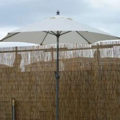 2m Lightweight Cream Aluminium Garden Parasol With Crank Handle & Tilt Mechanism -Outdoor Furniture Store 54820234 5