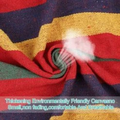 280x150 Extra Large Canvas Hammock, Camping Hammock With Wooden Stick , Outdoor Hammock Includes Portable Carrying Bag Perfect For Travel Beach Backyard Balcony And Travel,Load Capacity Up To 450 LBS -Outdoor Furniture Store 54886718 4