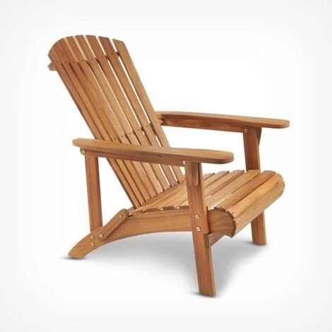 VonHaus Adirondack Chair - Outdoor Garden Furniture Fire Pit Chair Made From Acacia Hardwood With Oiled Finish 3 VonHaus Adirondack Chair - Outdoor Garden Furniture Fire Pit Chair Made From Acacia Hardwood With Oiled Finish