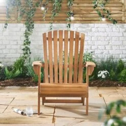 VonHaus Adirondack Chair - Outdoor Garden Furniture Fire Pit Chair Made From Acacia Hardwood With Oiled Finish 11 VonHaus Adirondack Chair - Outdoor Garden Furniture Fire Pit Chair Made From Acacia Hardwood With Oiled Finish -Outdoor Furniture Store 54925110 5