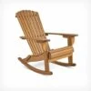 VonHaus Rocking Adirondack Chair - Outdoor Garden Furniture Made From Acacia Hardwood With Oiled Finish -Outdoor Furniture Store 54925192 1