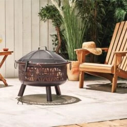 VonHaus Folding Adirondack Chair - Outdoor Garden Furniture Fire Pit Chair Made From Acacia Hardwood With Oiled Finish -Outdoor Furniture Store 54925199 5