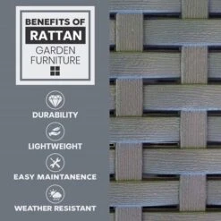 Marbella Graphite 3-Seater Rattan Effect Sofa Outdoor Garden Patio Furniture -Outdoor Furniture Store 54954230 5