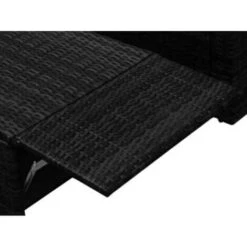 2 Piece Garden Lounge Set With Cushions Poly Rattan Black VidaXL -Outdoor Furniture Store 5518298 5