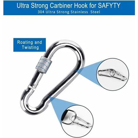 HIASDFLS Fixation De Balançoire, Fixation De Hamac Ensemble De Fixation De Suspension Fixation De Chaise Suspendue Max 200Kgs En Polyester Résistant À La Déchirure Avec 2 Coussinets De Protection D'Ar 6 HIASDFLS Fixation De Balançoire, Fixation De Hamac Ensemble De Fixation De Suspension Fixation De Chaise Suspendue Max 200Kgs En Polyester Résistant À La Déchirure Avec 2 Coussinets De Protection D'Ar - Image 4