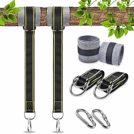 Hammock Attachment Swing Strap Hanging Chair Attachment Outdoor Swing Rope Accessory Safety Carabiners Swing Strap Swing Tree For Hammock Swing (2x1.5m) 3 Hammock Attachment Swing Strap Hanging Chair Attachment Outdoor Swing Rope Accessory Safety Carabiners Swing Strap Swing Tree For Hammock Swing (2x1.5m)