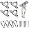 Ceiling Hook, 50KG Capacity Stainless Steel Oblong Eye Plates For Yoga Swings Hammocks Awning Boat Accessories (24 Pieces) -Outdoor Furniture Store 55651238 1