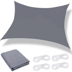 Rectangular Shade Sail, 2 X 3m Shade Sail Waterproof, UV Protection With Breathable Windproof, Canopy For Pergola Terrace Balcony Garden Outdoor