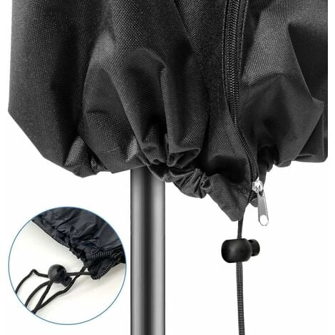 Parasol Cover, Waterproof, Windproof, Heavy Duty Rip Proof 210D Oxford Fabric Extra Large Cantilever Umbrella Cover With Zip (265 X 40/70 / 50 Cm) - Black 5 Parasol Cover, Waterproof, Windproof, Heavy Duty Rip Proof 210D Oxford Fabric Extra Large Cantilever Umbrella Cover With Zip (265 X 40/70 / 50 Cm) - Black - Image 3