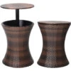Livingandhome Rattan Height Adjustable Outdoor Drinks Cooler Bar Table -Outdoor Furniture Store 55739073 1