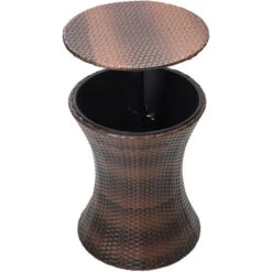 Livingandhome Rattan Height Adjustable Outdoor Drinks Cooler Bar Table -Outdoor Furniture Store 55739073 4