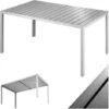Aluminum Garden Table Bianca W/ Height-adjustable Feet (150x90x74.5cm) - Outdoor Table, Patio Table, Garden Dining Table - Silver/gray -Outdoor Furniture Store 56678470 1