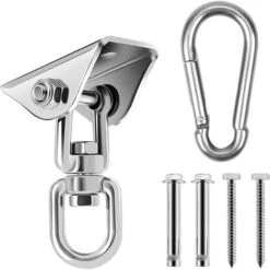 Heavy Duty Stainless Steel Ceiling Hook, 360° Rotation Hanging Swing Hook, Ceiling Bracket Mount Hook For Hanging Chair Punching Bag Boxing Hammock Yoga
