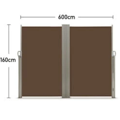 Livingandhome 1.6M Outdoor Retractable Double Sided Sunshade Terrace Privacy Screen Windproof 11 Livingandhome 1.6M Outdoor Retractable Double Sided Sunshade Terrace Privacy Screen Windproof -Outdoor Furniture Store 57111701 5