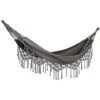 Indoor Outdoor Boho Style Hanging Hammock Swing Cotton Seat Grey Rocca -Outdoor Furniture Store 57255572 1