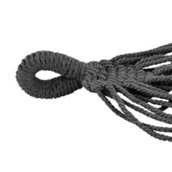 Indoor Outdoor Boho Style Hanging Hammock Swing Cotton Seat Grey Rocca -Outdoor Furniture Store 57255572 4